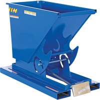 Self-Dumping Hopper, Steel, 1/3 cu.yd., Blue - Vestil D-33-HD