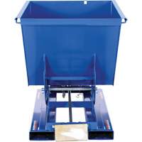 Self-Dumping Hopper, Steel, 1/2 cu.yd., Blue - Vestil D-50-HD