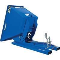 Self-Dumping Hopper, Steel, 3/4 cu.yd., Blue - Vestil D-75-HD