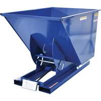 Self-Dumping Hopper, Steel, 1 cu.yd., Blue - Vestil D-100-HD