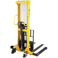 Manual Hydraulic Stacker, Hand Pump Operated, 2000 lbs. Capacity, 35" Max Lift - Vestil VHPS-2000-AA-35