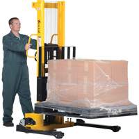 Manual Hydraulic Stacker, Hand Pump Operated, 2000 lbs. Capacity, 35" Max Lift - Vestil VHPS-2000-AA-35