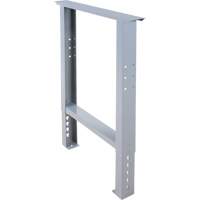 Pattes d'&eacute;tabli pour service industriel, Acier, 24" p x 34" h, Simple - KLETON 