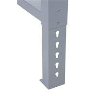 Pattes d'&eacute;tabli pour service industriel, Acier, 24" p x 34" h, Simple - KLETON 