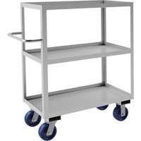 Chariot avec tablettes de calibre industriel, 3 Tiers, 18-1/8" la x 47" h x 42" p, Capacit&eacute; 1200 lb - Durham Manufacturing SRSC1618363ALU6PU