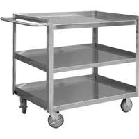Chariot avec tablettes de calibre industriel, 3 Tiers, 24-1/8" la x 35" h x 42" p, Capacit&eacute; 1200 lb - Durham Manufacturing SRSC1624363FLD5PU