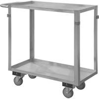 Chariot avec tablettes de calibre industriel, 2 Tiers, 16-3/4" la x 34" h x 36-7/16" p, Capacit&eacute; 600 lb - Durham Manufacturing SRSC2016302ALU4PU