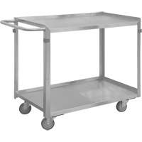 Chariot avec tablettes de calibre industriel, 2 Tiers, 16-3/4" la x 34" h x 36-7/16" p, Capacit&eacute; 600 lb - Durham Manufacturing SRSC2016302FLD4PU