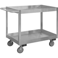 Chariot avec tablettes de calibre industriel, 2 Tiers, 18-1/8" la x 35" h x 36" p, Capacit&eacute; 1200 lb - Durham Manufacturing SRSC31618302ALU5PUS