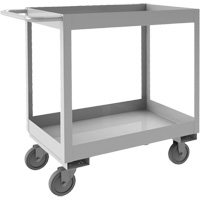 Chariot avec tablettes de calibre industriel, 2 Tiers, 16" la x 34" h x 36-7/16" p, Capacit&eacute; 600 lb - Durham Manufacturing SRSC32016302ALU4PU