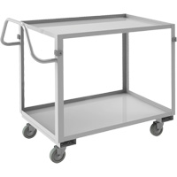 Chariot avec tablettes de calibre industriel, 2 Tiers, 22-1/2" la x 36-1/2" h x 42-7/16" p, Capacit&eacute; 600 lb - Durham Manufacturing SRSCE2022362ALU4PU