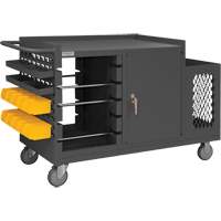 Mobile Wire Spool and Maintenance Cart, Steel, 5 Rod, 54-1/16" W x 35" H x 24" D, 1200 lbs. Capacity - Durham Manufacturing MWSR5-95