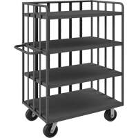 Open Portable Shelf Cart, 4 Tiers, 31-1/8" W x 57-1/2" H x 56-1/8" D, 3600 lbs. Capacity - Durham Manufacturing OPT-4830-95