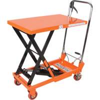 Table &eacute;l&eacute;vatrice &agrave; ciseaux hydraulique, 27-1/2" lo x 17-3/4" la, Acier, Capacit&eacute; 330 lb - KLETON 