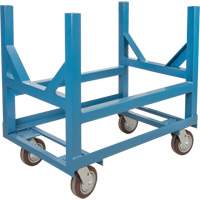 Pipe & Bar Cradle Truck, 48" L x 24" W x 34" H, 2500 lbs. Capacity, Polyurethane Wheels - KLETON 