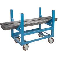 Pipe & Bar Cradle Truck, 48" L x 24" W x 34" H, 2500 lbs. Capacity, Polyurethane Wheels - KLETON 