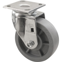 Roulette Emaxx, Pivotant, 4" (101,6 mm), Envirothane, 1000 lb (453,6 kg) - Algood SE6543-A38H-UG-RB