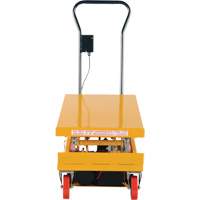 DC Powered Hydraulic Scissor Lift Elevating Cart, Steel, 39-3/4" L x 20-1/2" W, 1000 lbs. Capacity - Vestil CART-1000D-DC