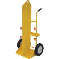 Welding Cylinder Torch Cart, Foam-Filled Wheels, 23-13/16" W x 22-13/16" L Base, 500 lbs. - Vestil CYL-EH-FF