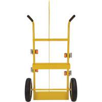 Welding Cylinder Torch Cart, Foam-Filled Wheels, 23-13/16" W x 22-13/16" L Base, 500 lbs. - Vestil CYL-EH-FF