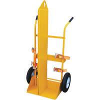 Welding Cylinder Torch Cart, Foam-Filled Wheels, 23-1/8" W x 22-13/16" L Base, 500 lbs. - Vestil CYL-EH-FP-FF