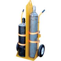 Welding Cylinder Torch Cart, Foam-Filled Wheels, 23-1/8" W x 22-13/16" L Base, 500 lbs. - Vestil CYL-EH-FP-FF