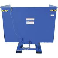 Self-Dumping Hopper, Steel, 4 cu.yd., Blue - Vestil D-400-HD