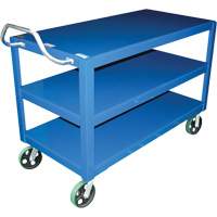 Chariot &agrave; poign&eacute;e ergonomique Ergo-Handle, 4000 lb Capacit&eacute;, Acier, 24-1/2" la x 41" ha x 54-7/8" p, Bordure vers le bas - Vestil DH-PH4-2448-3