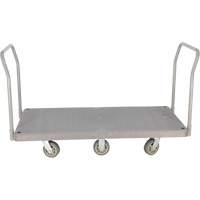 Heavy Duty Plastic Platform Truck, 60" L x 30" W, 3000 lbs. Cap., Polyurethane Wheels - Vestil PPT-3-62