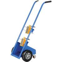 Magnetic Cylinder Hand Truck, Rubber Wheels, 12" W x 5" L Base, 350 lbs. - Vestil MCHT-350
