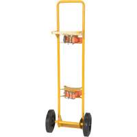 Chariot pour bouteille de gaz de soudage, Roues Caoutchouc, Base de 9-5/8" la x 3-1/8" lo, 350 lb - Vestil WTC-1