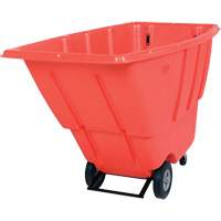 Tilt Truck, Polyethylene, 0.5 cu. yd., 450 lbs. Load Capacity - Vestil TDT-50-LD-RED