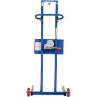 Low Profile Lite Load Lift, Hand Winch Operated, 400 lbs. Capacity, 55" Max Lift - Vestil LLPW-500-FW