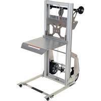 Portable Aluminum Load Lifter, Foot Pump Operated, 200 lbs. Capacity, 61" Max Lift - Vestil PALL-200