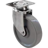 2309 Caster, Swivel, 5" (127 mm), Envirothane Grey, 350 lbs. (158.8 kg.) - Algood S2359-A27D-UG