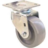 Max9 Caster, Swivel, 5" (127 mm), Envirothane Grey-WOW, 1000 lbs. (453.6 kg.) - Algood S6559-A38H-UGW-RB