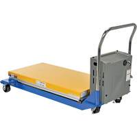 Table &eacute;l&eacute;vatrice aliment&eacute;e c. c. et manuelle &agrave; ciseaux, Acier, 48" lo x 24" la, Capacit&eacute; 1000 lb - Vestil CART-24-10-DC