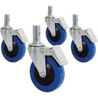 Mini roulette de 4" avec goupille verrouillable - Metaltech I-C4CAS4