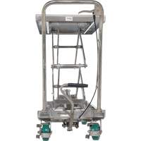 Table &eacute;l&eacute;vatrice hydraulique manuelle &agrave; ciseaux, 36-1/4" lo x 19-3/8" la, Acier inoxydable, Capacit&eacute; 600 lb - Vestil CART-600-D-SS2