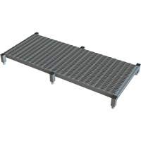 Adjustable Height One-Step Work Platform, 24" W x 59" D, 800 lbs. Capacity, All-Welded - Tri-Arc Manufacturing WLOS559242