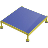 Adjustable Height One-Step Work Platform, 24" W x 24" D, 800 lbs. Capacity, All-Welded - Tri-Arc Manufacturing MCOS24245