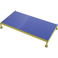Adjustable Height One-Step Work Platform, 24" W x 48" D, 800 lbs. Capacity, All-Welded - Tri-Arc Manufacturing MCOS48245