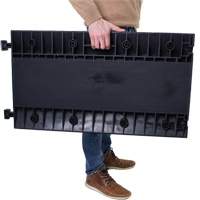 Powerhouse Heavy-Duty Straight Cable Protector, 3 Channels, 36" L x 19.75" W x 3" H - Wearwell PWR.3CHAN.HD.BYL
