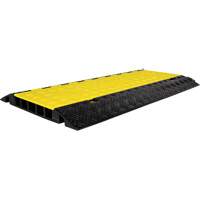 Powerhouse Medium-Duty Straight Cable Protector, 5 Channels, 36" L x 19.63" W x 2.25" H - Wearwell PWR.5CHAN.MD.BYL
