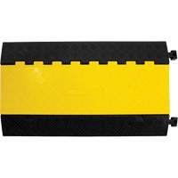 Powerhouse Medium-Duty Straight Cable Protector, 5 Channels, 36" L x 19.63" W x 2.25" H - Wearwell PWR.5CHAN.MD.BYL