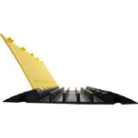 Powerhouse Medium-Duty Straight Cable Protector, 5 Channels, 36" L x 19.63" W x 2.25" H - Wearwell PWR.5CHAN.MD.BYL