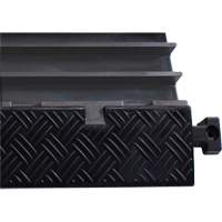 Powerhouse Medium-Duty Straight Cable Protector, 5 Channels, 36" L x 19.63" W x 2.25" H - Wearwell PWR.5CHAN.MD.BYL