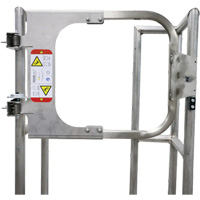 EdgeHalt&reg; Ladder Safety Gate, 20-7/8" H x 30"- 40" W - PS Doors LSG-3040-304SW