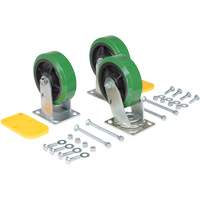 Ensemble de roulettes de tr&eacute;mie &agrave; basculement automatique s&eacute;rie H - Vestil H-CK3-C12C