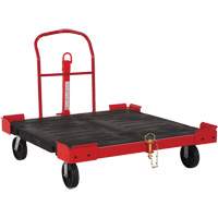 Towable Pallet Cart, 54-1/2" L x 51" W, 2500 lbs. Cap., Polyolefin Wheels - Rubbermaid 2154626